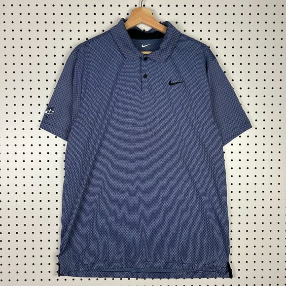 Nike 1 Cent Basketball Polo Large Penny Hardaway  ON COURT Blue Checkered READ - Picture 1 of 6